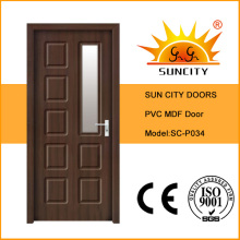 Interior de madera de la puerta del PVC del nuevo diseño del PVC (SC-P034)